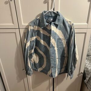 Ganni Blue and Cream Denim Jacket